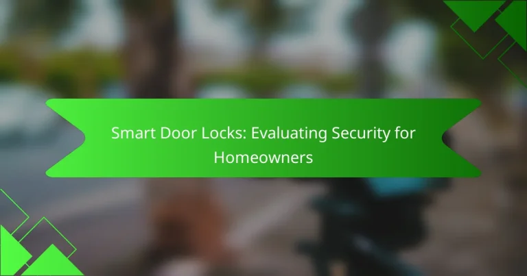 Smart Door Locks: Evaluating Security for Homeowners