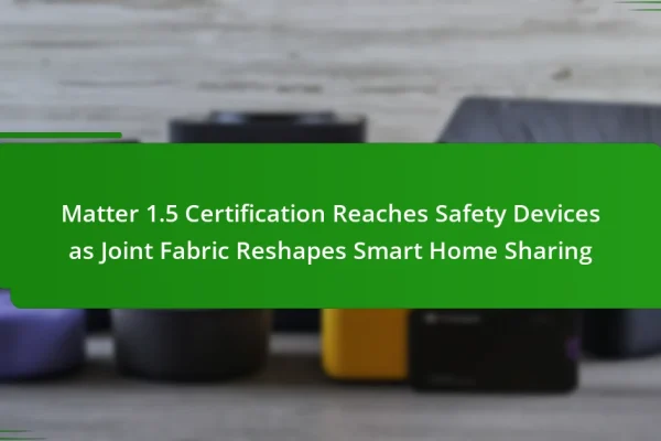 Matter 1.5 Certification Reaches Safety Devices as Joint Fabric Reshapes Smart Home Sharing