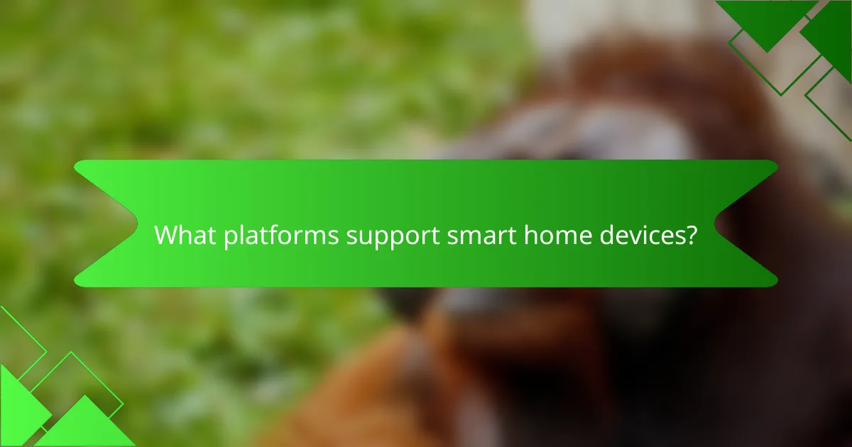 What platforms support smart home devices?